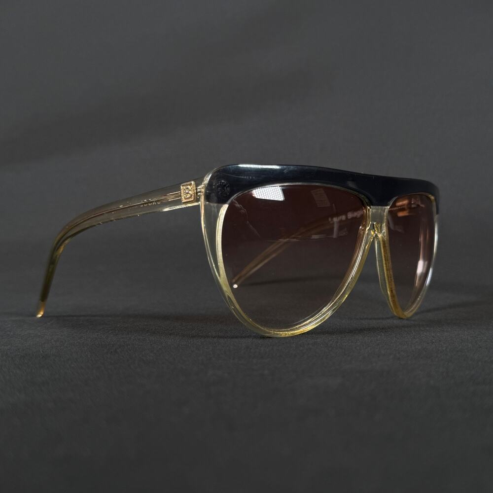 Laura Biagiotti Oversized Sunglasses Brown Gradient Lens OXSOL Italy T-107